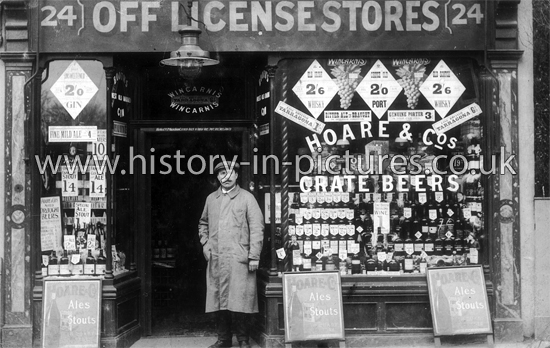 Off License Stores, 24 Orford Road, Walthamstow, London.c.1915